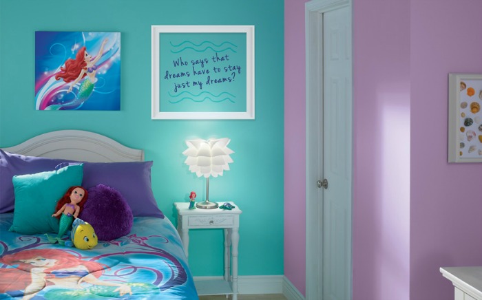 little mermaid bedroom makeover, bedroom ideas, paint colors, painting