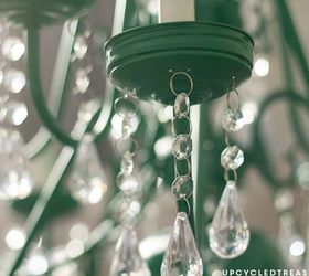 upcycled vintage inspired chandelier, dining room ideas, lighting, mason jars, painting, repurposing upcycling