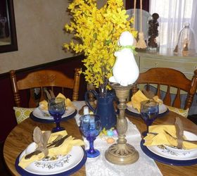 creating an easter table on a dime anyone can do it, dining room ideas, easter decorations, seasonal holiday decor