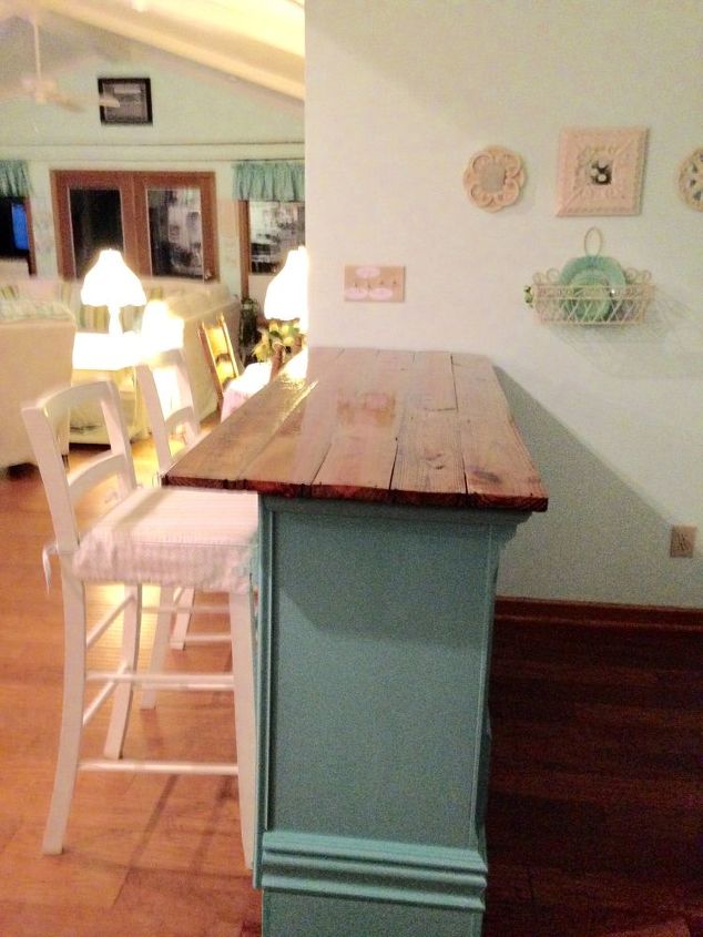 we made a bar out of a painted dresser