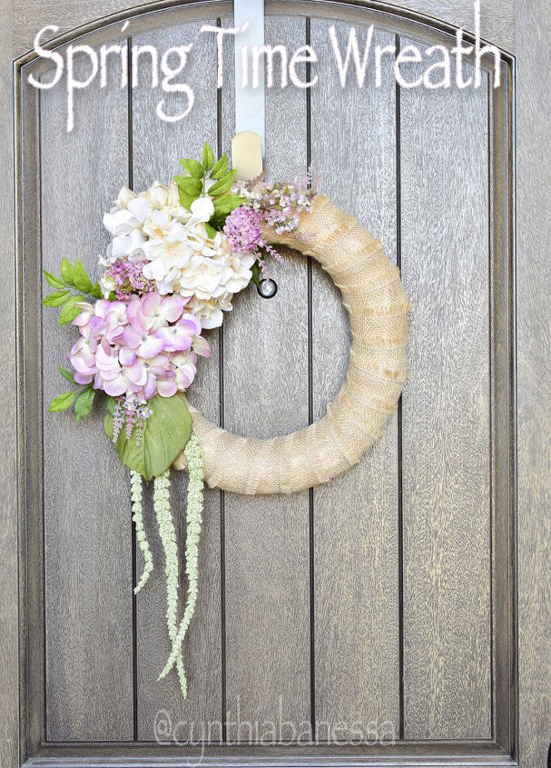 spring door wreath, crafts, how to, hydrangea, wreaths