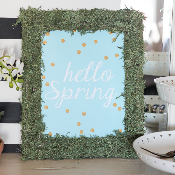 diy moss frame with free printable, crafts, how to, repurposing upcycling, seasonal holiday decor