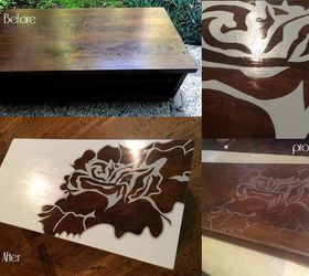 rose coffee table, painted furniture