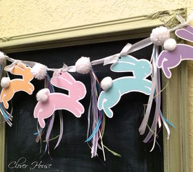easter bunny banner, crafts, easter decorations, how to, seasonal holiday decor