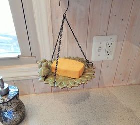 birdfeeder to kitchen sponge holder, kitchen design, repurposing upcycling