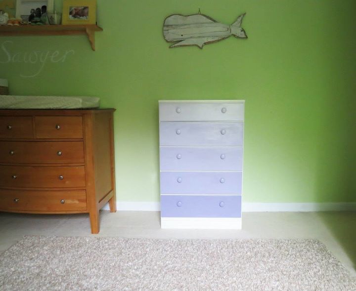 lavender ombre chest of drawers, painted furniture, repurposing upcycling