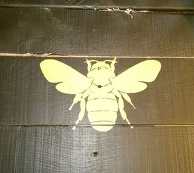 the bee bench, outdoor furniture, painted furniture