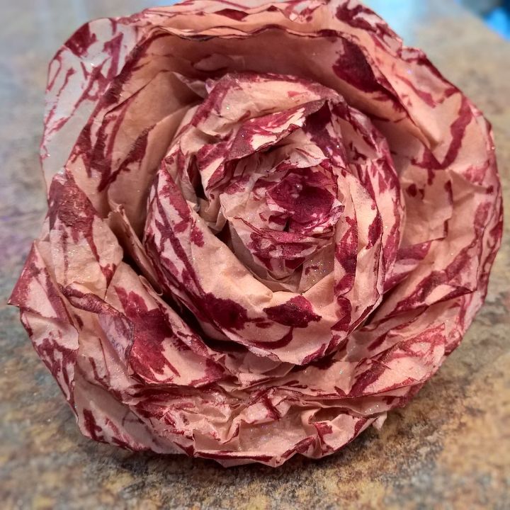 frugal crafting creating beautiful roses from coffee filters, crafts, how to, repurposing upcycling