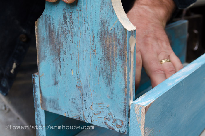 diy simple rustic toolbox in blue, crafts, gardening, how to, tools, woodworking projects