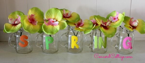 vasos pintados primavera