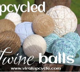 upcycled balls into decorative twine vase fillers, crafts, how to, repurposing upcycling