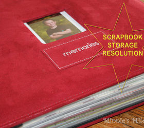 scrapbook storage resolution, home decor, repurposing upcycling, shabby chic, storage ideas