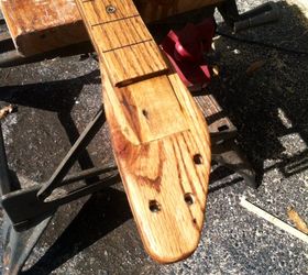 diy pallet wood guitar