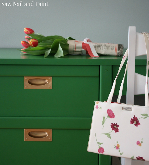 hello spring kelly green and coral midcentury makeover, painted furniture, reupholster