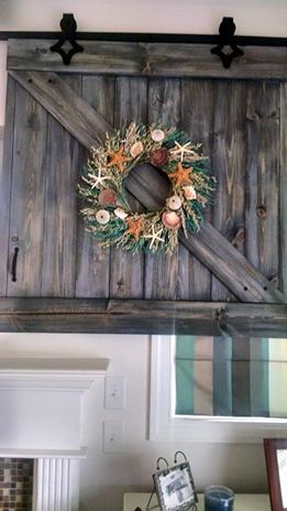 barn door tv cover, diy, doors, how to, repurposing upcycling, wall decor