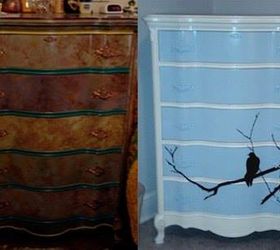 french provincial crow dresser, painted furniture