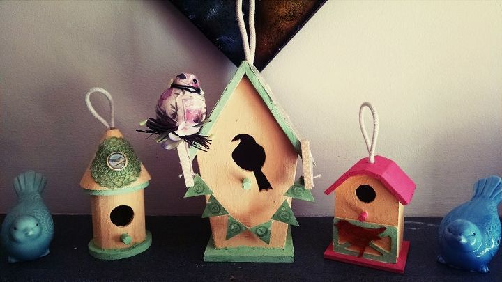 spring bird house, chalk paint, crafts, seasonal holiday decor