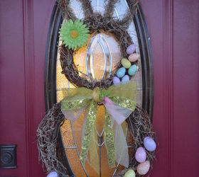 spring easter bunny wreath for less than 10, crafts, easter decorations, how to, seasonal holiday decor, wreaths