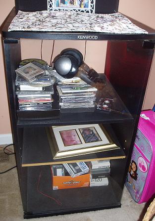 old stereo cabinet