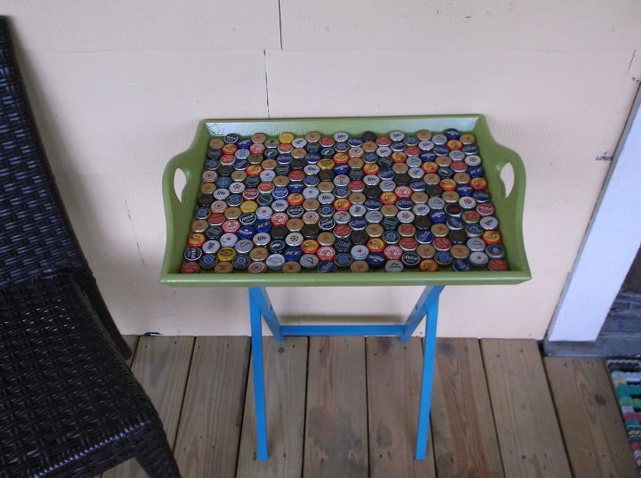2 flea market find becomes a serving table for the front porch, crafts, painted furniture, repurposing upcycling