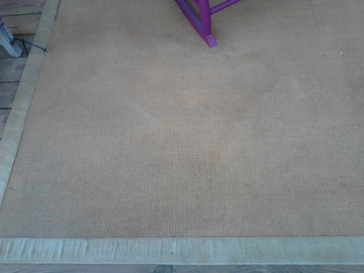 ideas for painting sisal rugs, There is a fabric trim