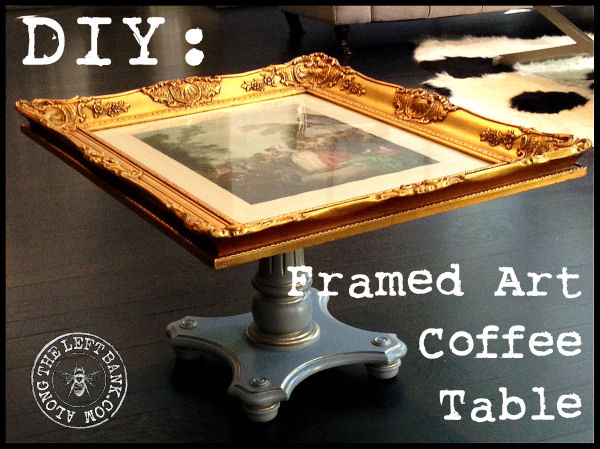 diy framed art coffee table, painted furniture, repurposing upcycling