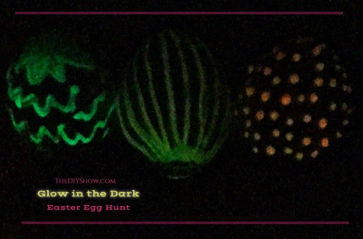 bsqueda de huevos de pascua que brillan en la oscuridad