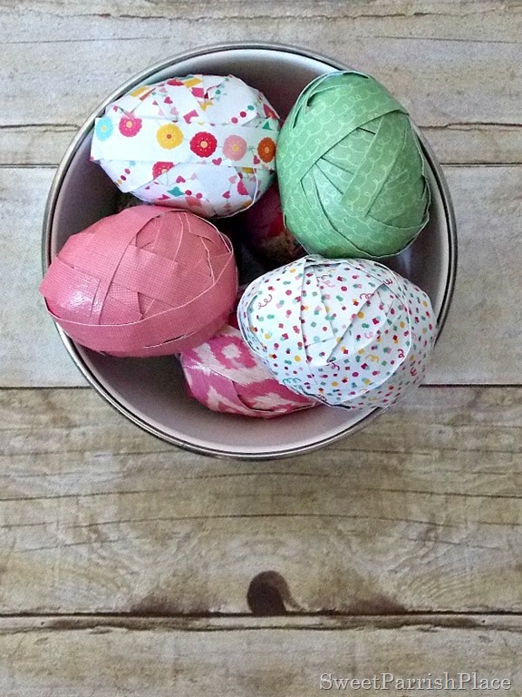 craft paper easter eggs, crafts, decoupage, easter decorations, seasonal holiday decor