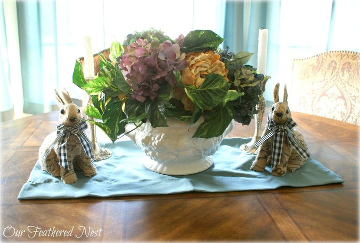 our simple spring decor, easter decorations, seasonal holiday decor
