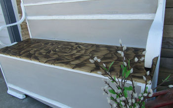 Rose Stained Headboard Bench