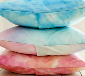 how to watercolor paint on fabric and make it into a pillow, crafts, how to, reupholster