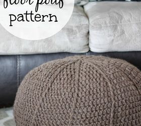 crochet floor pouf pattern, living room ideas, painted furniture, rustic furniture