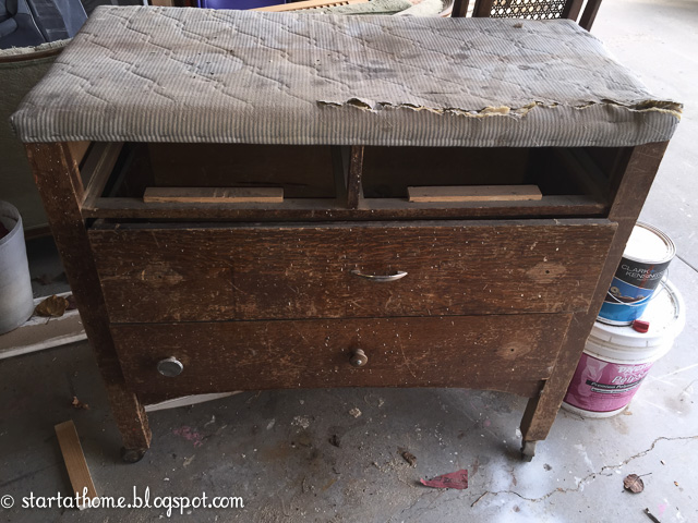 diy dresser turned bench, outdoor furniture, painted furniture, repurposing upcycling
