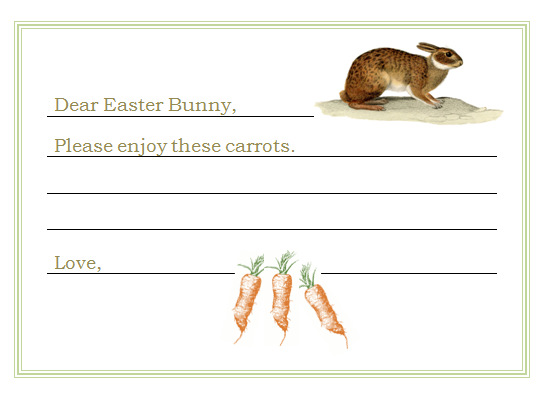 dear easter bunny printable note card hometalk