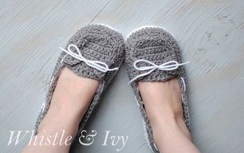 Women’s Boat Shoe Style Slippers Crochet Pattern
