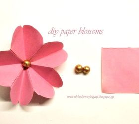 diy crafts easy paper cherry blossoms, crafts, easter decorations, flowers, how to, seasonal holiday decor
