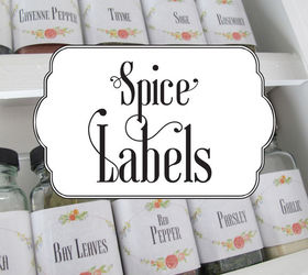 spice labels, crafts, how to, organizing, storage ideas