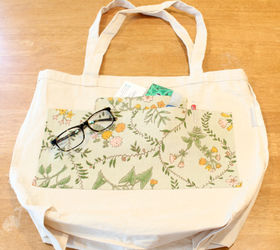 nosew pockets in a canvas tote