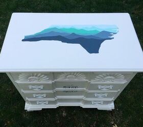 nc blue ridge mountains chest of drawers, painted furniture