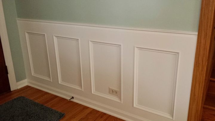 how to make a recessed wainscoting wall from scratch, diy, foyer, how to, wall decor