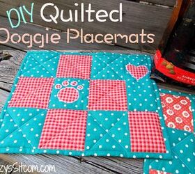 quilted doggie placements free pattern, crafts, how to, pets animals, reupholster