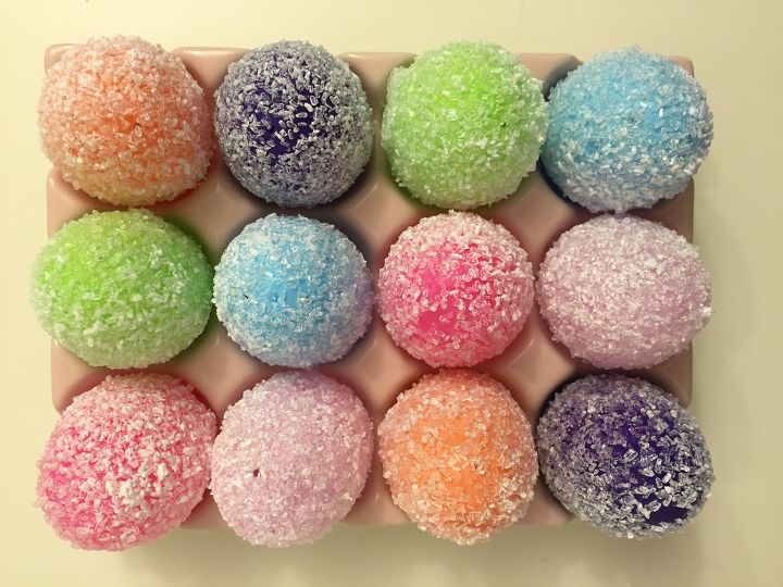 sparkling epsom salt easter eggs, crafts, decoupage, easter decorations, how to, seasonal holiday decor