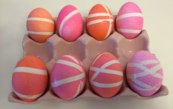 Striped Rubber Band Easter Eggs