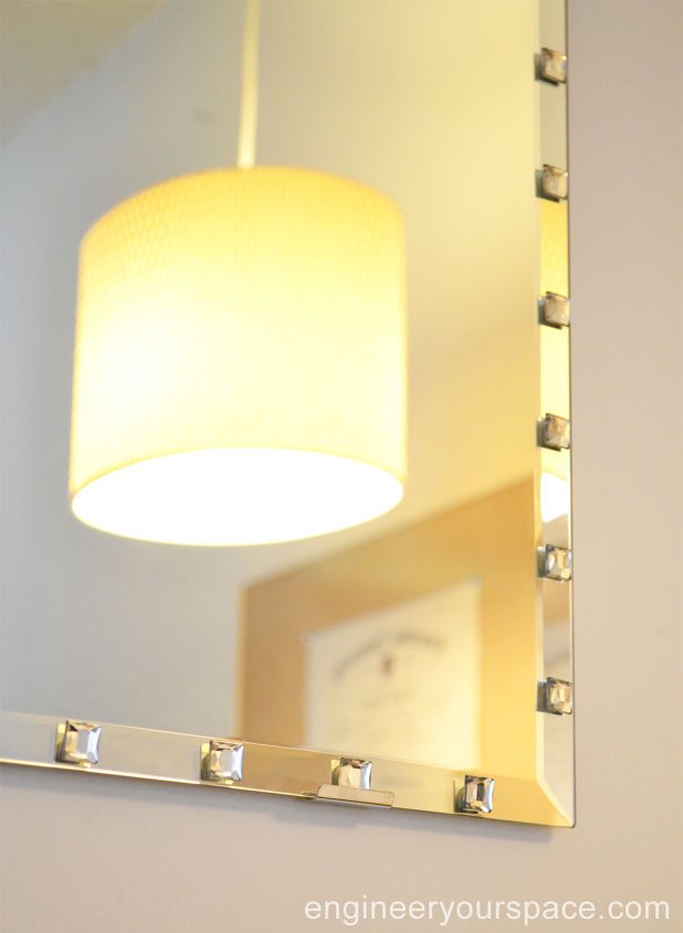 easy way to add sparkle to a plain beveled edge mirror ikea hack, crafts, how to, wall decor