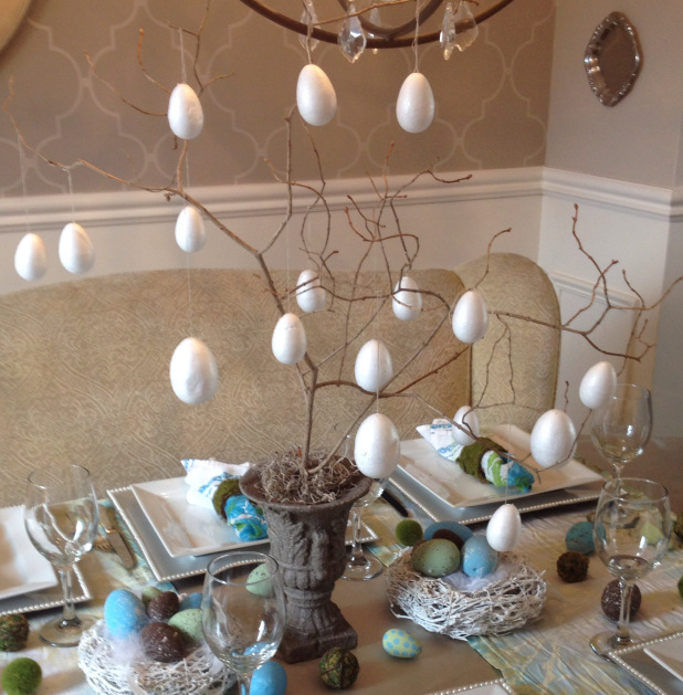 homemade easter decor, crafts, dining room ideas, easter decorations, how to, seasonal holiday decor