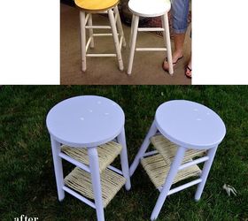 lavender stool side tables, painted furniture, repurposing upcycling, rustic furniture