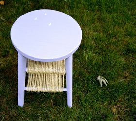 lavender stool side tables, painted furniture, repurposing upcycling, rustic furniture