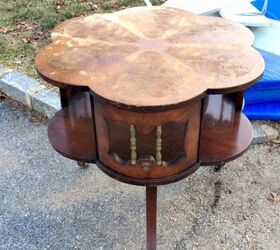 an interesting table makeover from a text message, painted furniture, repurposing upcycling