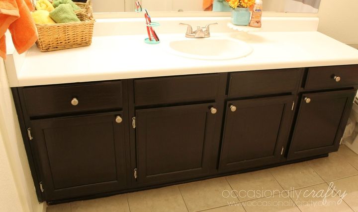 update your cabinets with gel stain, bathroom ideas, painting