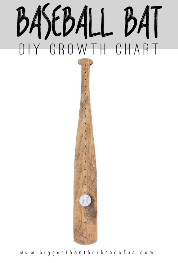 diy baseball bat growth chart for nursery, bedroom ideas, crafts, how to, wall decor, woodworking projects